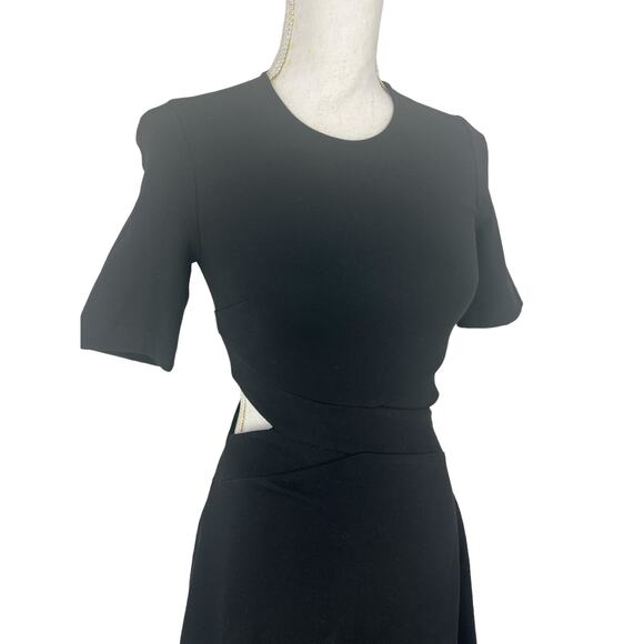 Rosetta Getty Cutout Stretch Jersey Midi Dress In Black - Picture 9 of 16